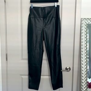 ZARA — High waisted leather pants